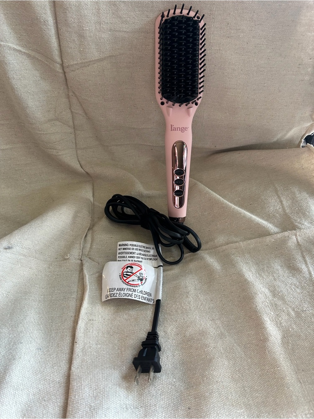 l'ange Pink Heated Straightening Brush